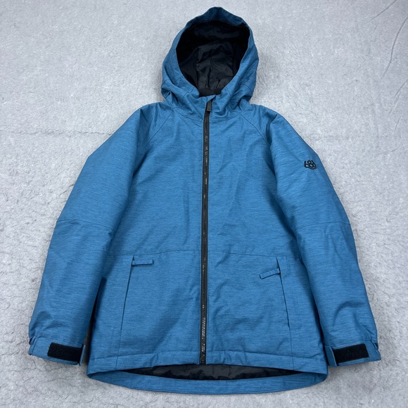 686 Defender Jacket Boys L Youth Ski Snowboard Infidry Insulated Waterproof Blue - Picture 1 of 15
